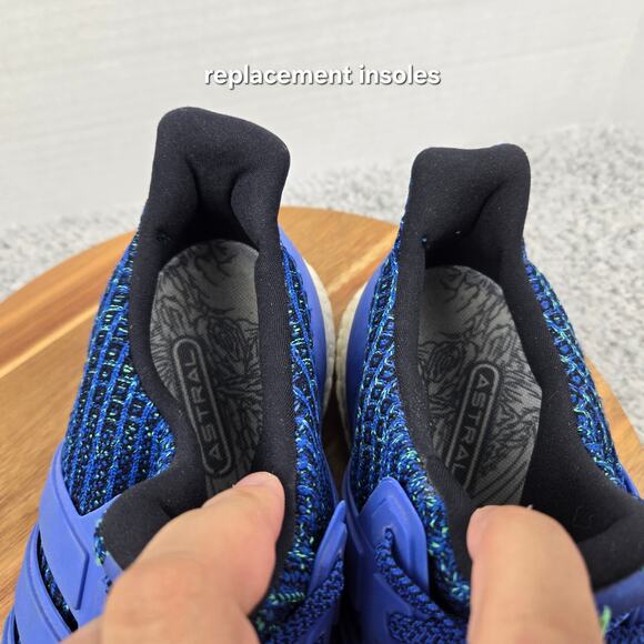 Adidas Men 12 Ultra Boost 4.0 Hi Res Blue Knit Athletic Gym Trainer Running Shoe - Picture 11 of 12